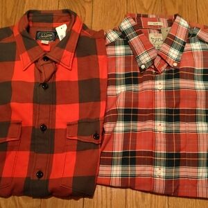 New old stock Lot J Crew Oxford AND Flannel Button Down Shirt